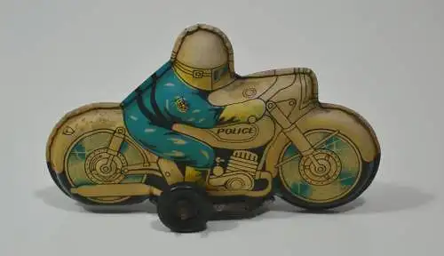 Altes Modellmotorrad aus Metall , '' Police''