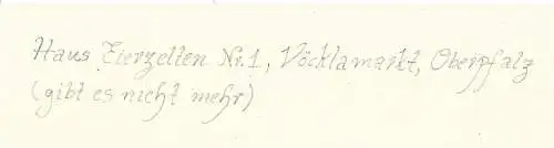 Antike Fotografie, koloriert, Haus Eierzelten, Oberpfalz, um 1900