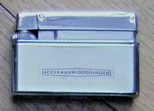 Gasfeuerzeug „Rowenta top“, wohl 1960er Jahre,Werbung Ackermann-Göggingen