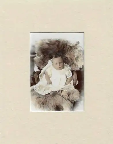 Antike Fotografie, Artistic Photographer, Kleinkind, koloriert, ca um 1900