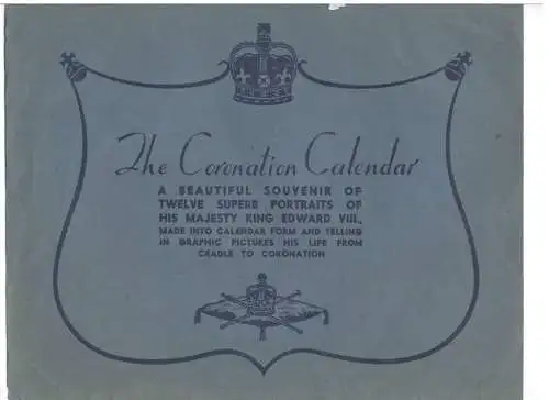 The Coronation Calendar 1937 zur Krönung von König Edward VIII von England