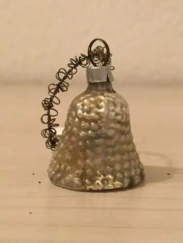 Baumschmuck,Weihnachten, Kugel,silberfarbig, Glocke,ca.1960,zum Aufhängen
