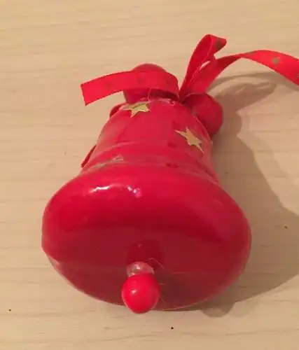 Baumschmuck,Weihnachten, Kugel,rot- gold bemalt, Glocke,ca.1980,zum Aufhängen