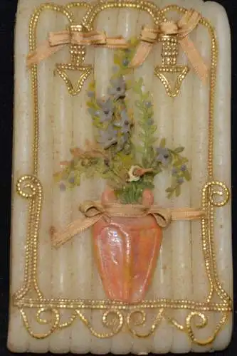  Wachsstöckl, Wachsstock ,Vase mit Blumen u.Vogel.19.Jhdt.,Bayern,Österreich,