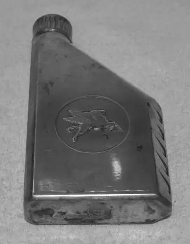 Werbung,Mobilgas,Pegasus,Zinnflasche,Flachmann,1930 ??