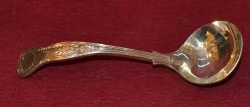 Weinprobier-Löffel, auch für Zucker zu verwenden,versilbert,20.Jhdt., England