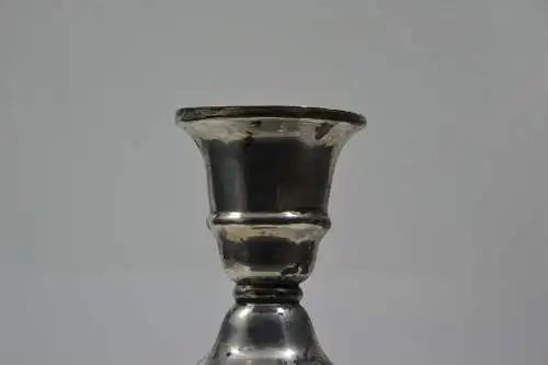 Kerzenleuchter, Metall versilbert, Empire