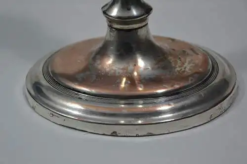 Kerzenständer, Metall versilbert, Empirestil