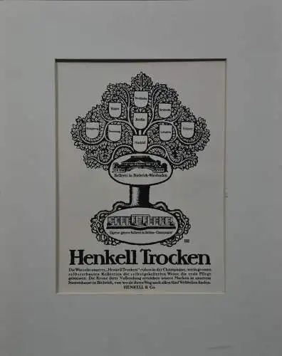 Werbegrafik, Henkell trocken, s/w