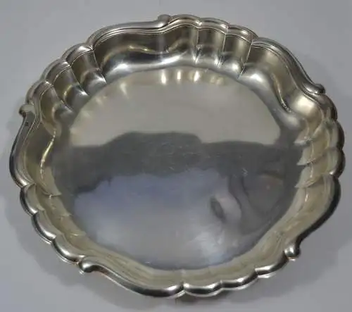 Schale für Petit four,Kekse o.ä., Metall versilbert, 