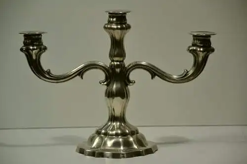 Kerzenleuchter, Metall versilbert, 
