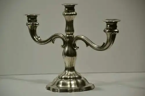 Kerzenleuchter, Metall versilbert, 