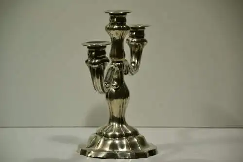 Kerzenleuchter, Metall versilbert, 
