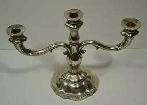 Kerzenleuchter, Metall versilbert, 