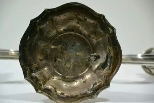 Kerzenleuchter, Metall versilbert, 
