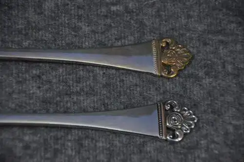 Robbe&Berking, Rose, 2 Gabeln ,  versilbert, 1 Gabel mit Teilvergoldung