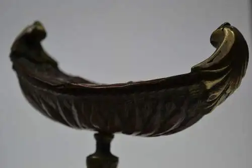 Weihrauchschiff, Kupfer, Sockel ergänzt, etwa 1800