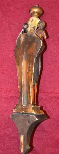 Madonna m.Kind,Holz,Halbfigur,polychrom gefasst,um 1900,alpenländisch,m.Konsole