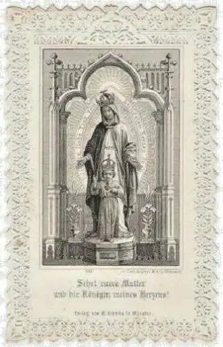 Andachtsbildchen „Erinnerung an das Bundes-Fest in Grainet am 15. August 1877“