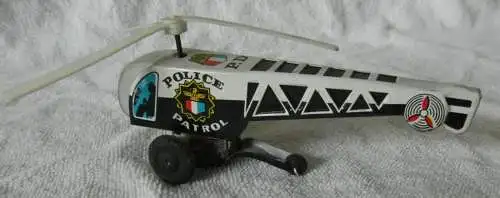 Blechspielzeug Polizei-Hubschrauber mit Schwungradantrieb 