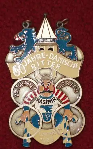 Faschingsorden,Damische Ritter,München,1988,Metall (aus Sammlungsauflösung)