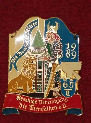 Faschingsorden,Damische Ritter,München,1989,Metall (aus Sammlungsauflösung)