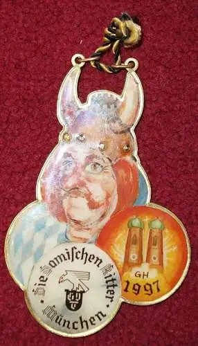 Faschingsorden,Damische Ritter,München,1997,Metall (aus Sammlungsauflösung)