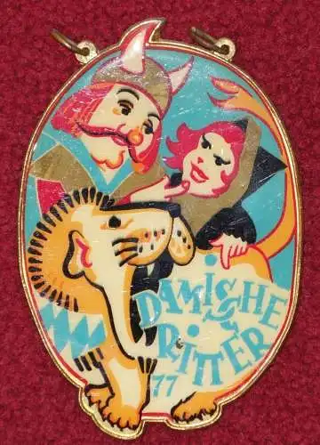 Faschingsorden,Damische Ritter,München,1977,Metall (aus Sammlungsauflösung)