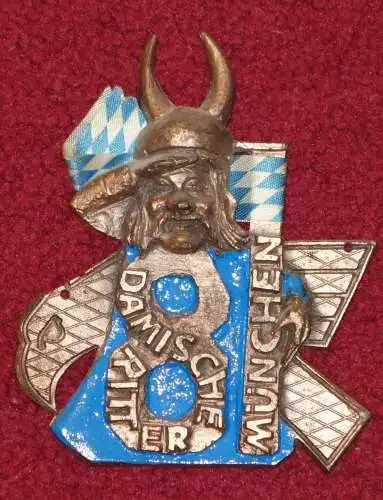 Faschingsorden,Damische Ritter,München,1981,Metall (aus Sammlungsauflösung)