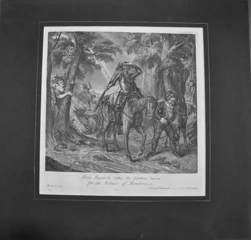  Grafik,Kupferstich,Don Quichote,1725,Nr.15,Charles A.Coypel ,G. Vandergucht 