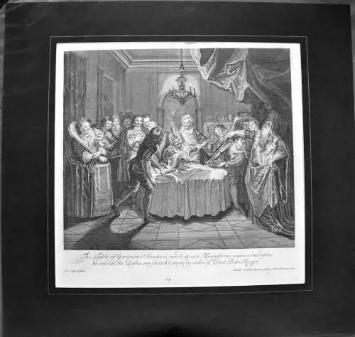  Grafik,Kupferstich,Don Quichote,1725,Nr.14,Charles A.Coypel ,G. Vandergucht 