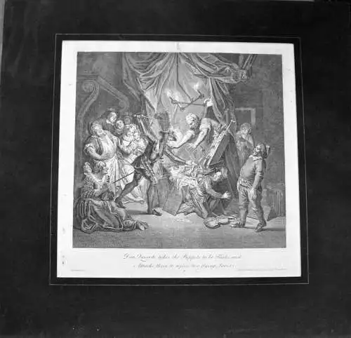  Grafik,Kupferstich,Don Quichote,1725,Nr.7,Charles A.Coypel ,G. Vandergucht 