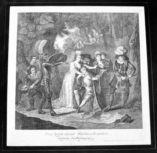  Grafik,Kupferstich,Don Quichote,1725,Nr.8,Charles A.Coypel ,G. Vandergucht 
