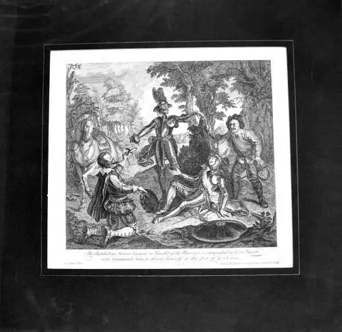  Grafik,Kupferstich,Don Quichote,1725,Nr.17,Charles A.Coypel ,G. Vandergucht 