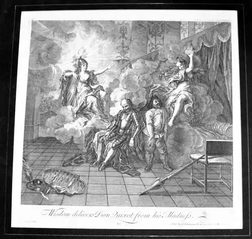  Grafik,Kupferstich,Don Quichote,1725,Nr.20,Charles A.Coypel ,G. Vandergucht 