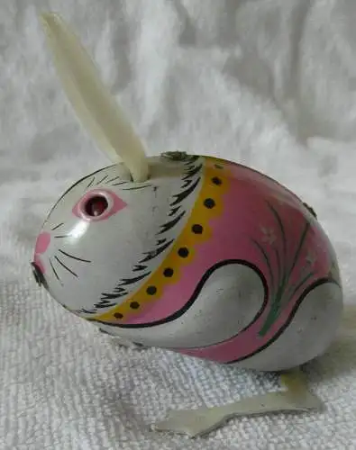 Blechspielzeug Springender Hase im Originalkarton, China 