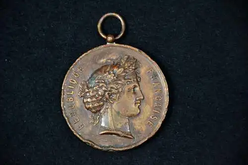 Medaille, Kupfer, Frankreich 1880, Boulogne sur Seine, 
