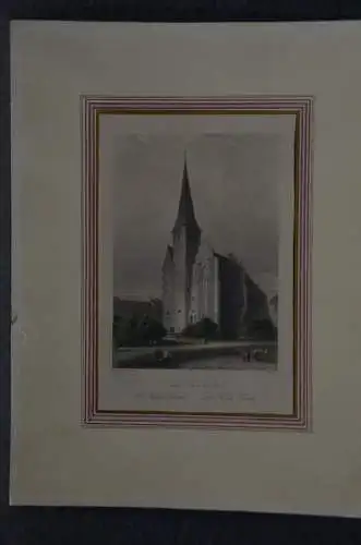 Stahlstich, koloriert, Nikolaikirche, Berlin, etwa 1820, Carse, Payne gest.