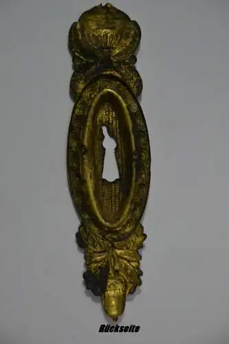 Türschloßverblendung, Messing, etwa 1870