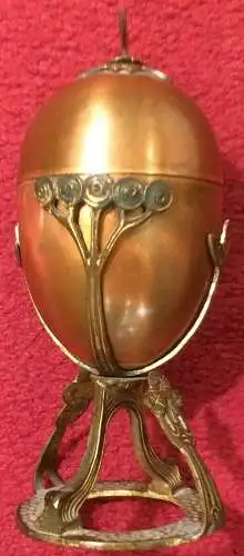 Alter Jugendstil-Eierwärmer aus Kupfer, ca. 1900
