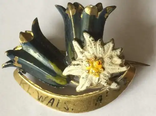 Kleines Abzeichen „KLEINWALSERTAL“, Reisesouvenir aus Österreich, wohl 1950er