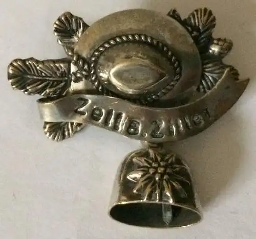 Kleines Abzeichen „ZELL AM ZILLER“, Reisesouvenir aus Österreich, wohl 1950er