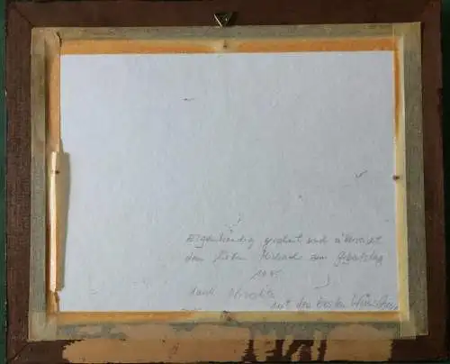 Ölgemälde Venedig in geschnitztem Rahmen unter Glas, nicht signiert, 20.Jhdt