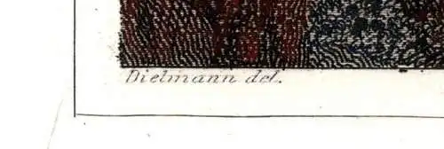 Colorierter Stahlstich „Ansicht der Probstei Apollinarisberg“ von Lang, Dielmann
