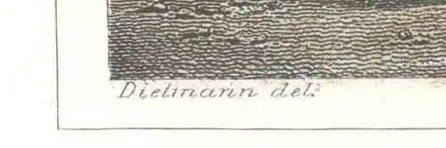 Colorierter Stahlstich „Ansicht Ansicht des Königsstuhls bei Rhense", Lang