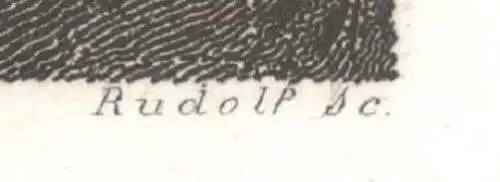 Colorierter Stahlstich „Ansicht Ansicht von Neuwied“ von Rudolf nach J. Dielmann