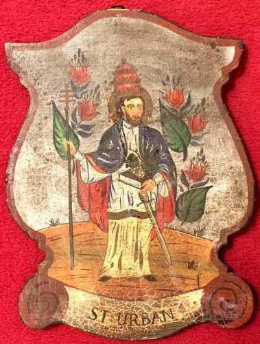 Öl auf gefaßter Holztafel: „ST. URBAN“, unbekannter Künstler