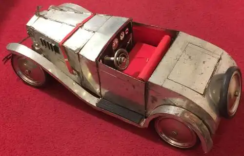Originelles Modell eines Rolls Royce aus Weißblech, Unikat