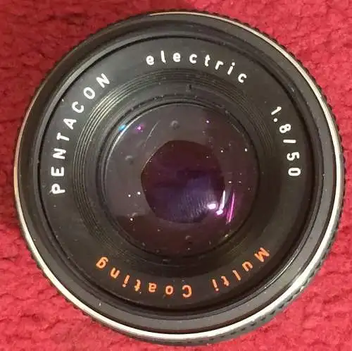 Cameraobjektiv "PENTACON electric 1.8/50 Multi Coating"