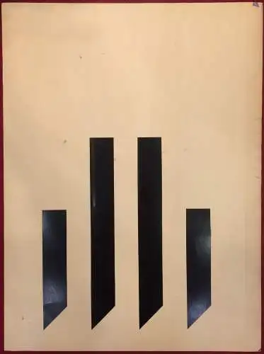 Siebdruck auf Karton von Imre Kocsis, ohne Titel, ungerahmt